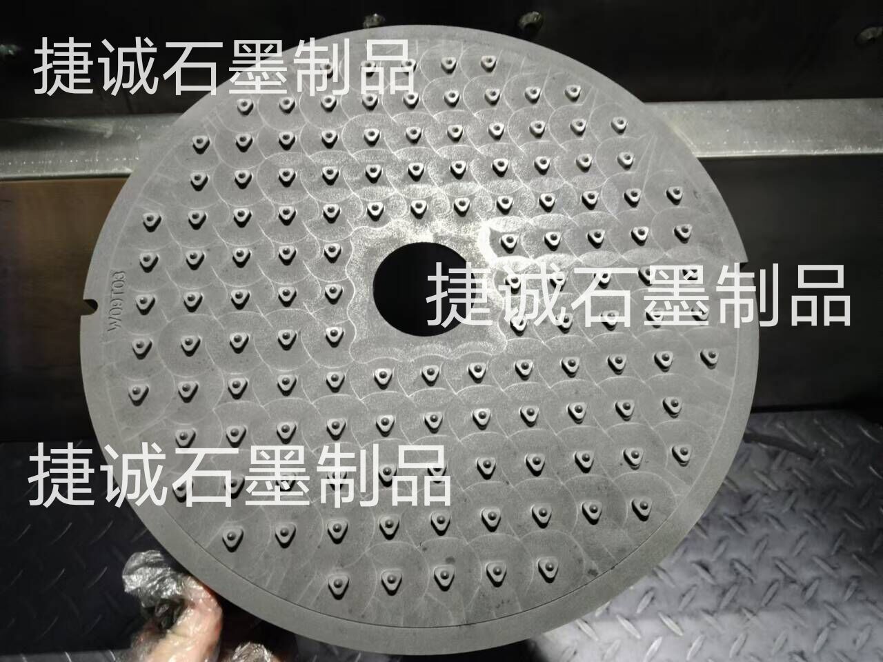 圆刀烧结石墨舟皿，耐高温圆形高纯石墨盘